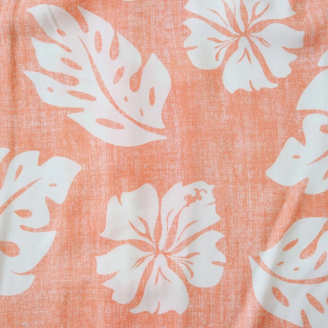 Tradewinds Orange Hawaiian Rayon Shirt - Made in Hawaii