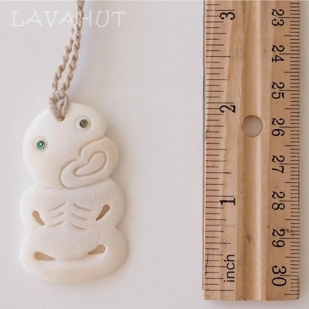 Hand Carved Tribal Warrior Hawaiian Necklace Inspired by Polynesia Lavahut