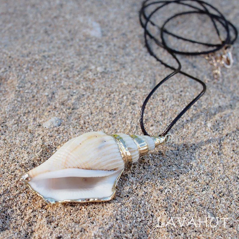 Triton Seashell Hawaiian Pendant Necklace - Made in Hawaii