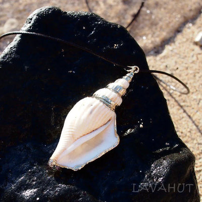 Triton Seashell Hawaiian Pendant Necklace - Made In Hawaii
