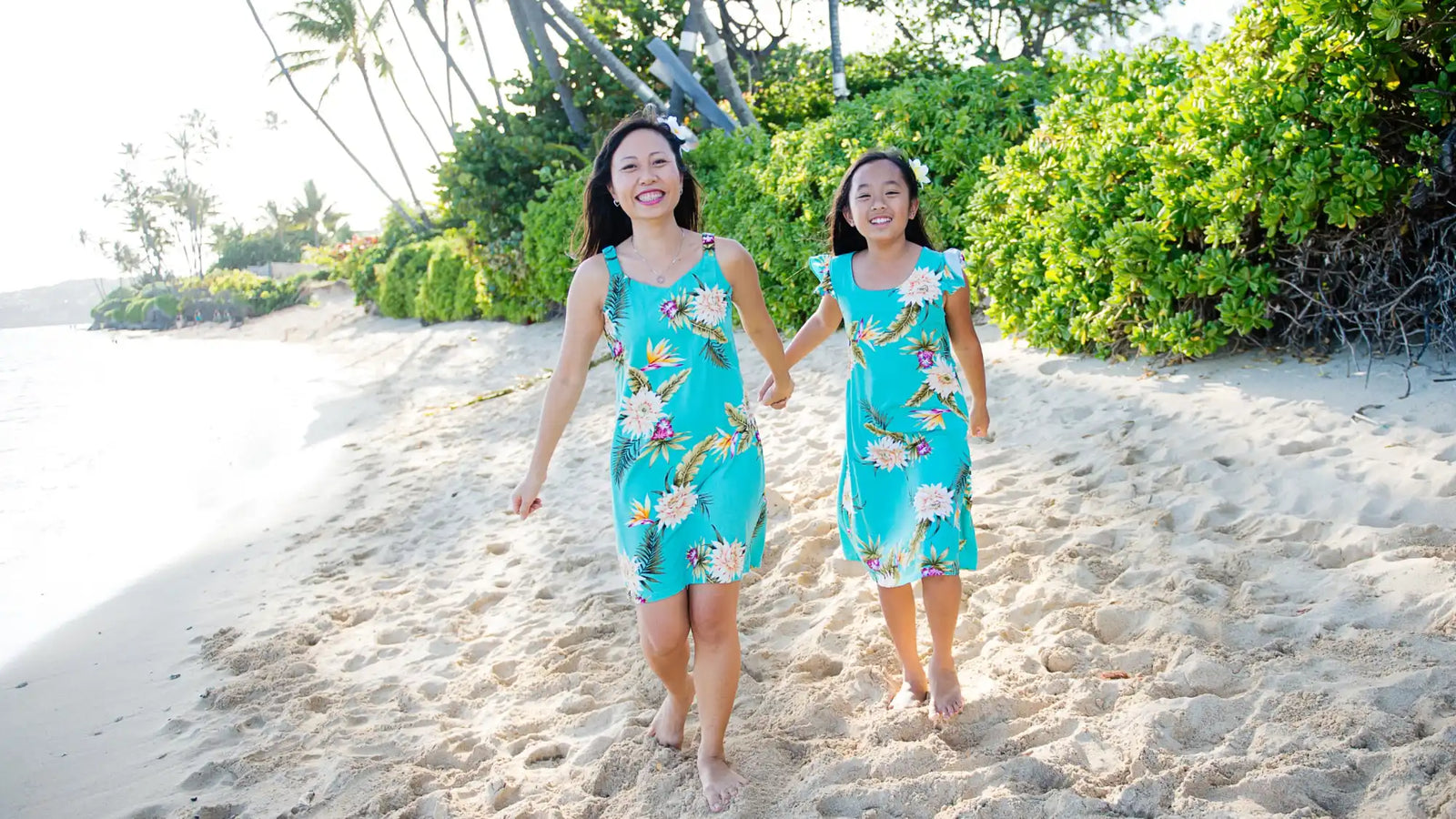 Hawaiian Dresses in Mountain Green