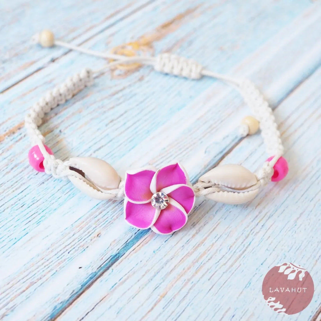 Twinkle Plumeria Pink Friendship Bracelet - Made in Hawaii