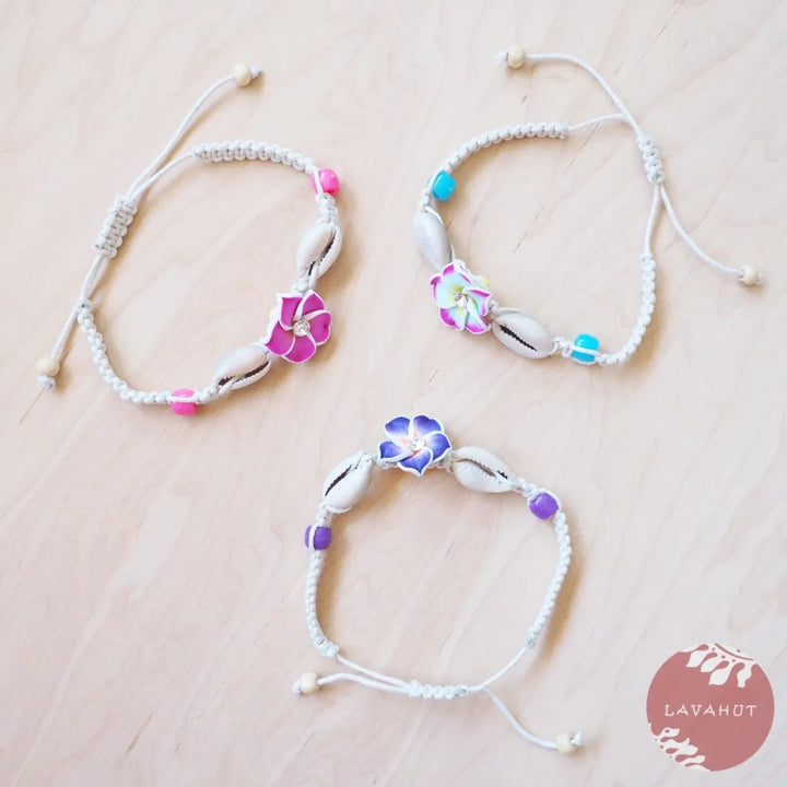 Twinkle Plumeria Pink Friendship Bracelet - Made in Hawaii