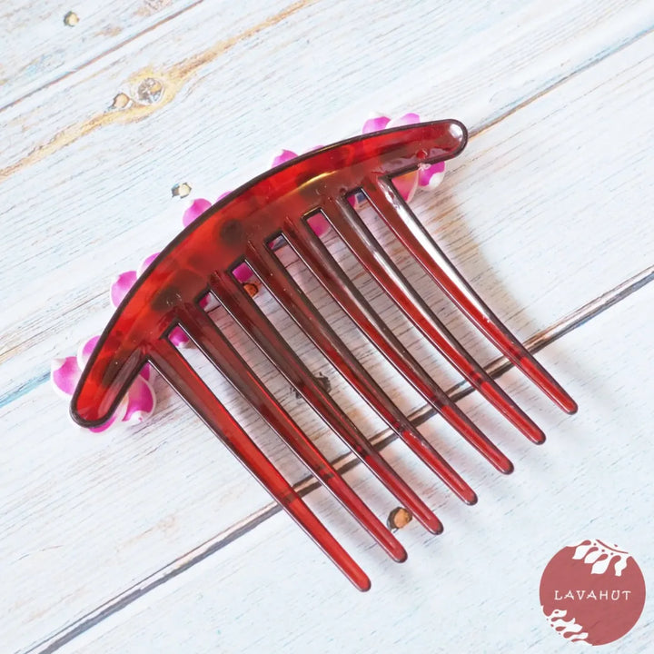 Twinkle Plumeria Pink Hair Comb - Made in Hawaii