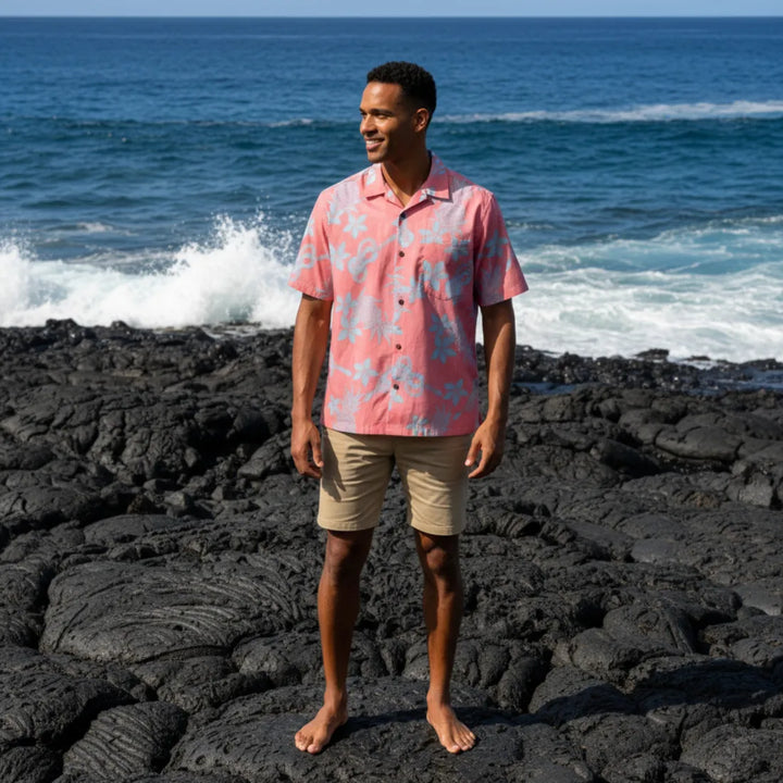 Ukulele Fun Red Hawaiian Reverse Shirt - Made in Hawaii