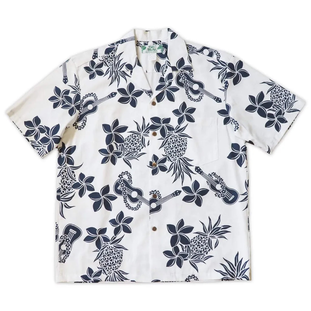 HAWAI ハワイ 100%コットン ET211HA 100cm×190cm C90-A885 (Off white floral), Men 100% Cotton Aloha Shirt