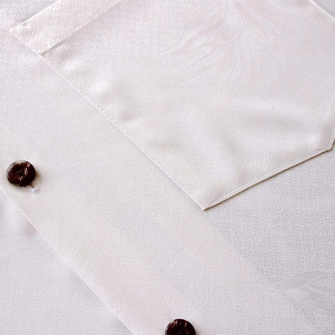 Ulu White Hawaiian Rayon Shirt - Made in Hawaii