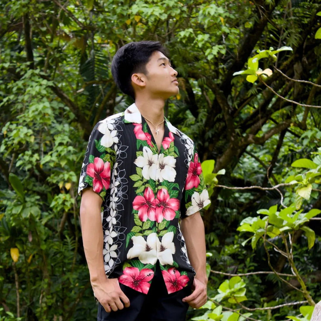 Vintage Aloha Black Hawaiian Rayon Shirt – Authentic Hawaiian Rayon Men's Shirts by Lavahut