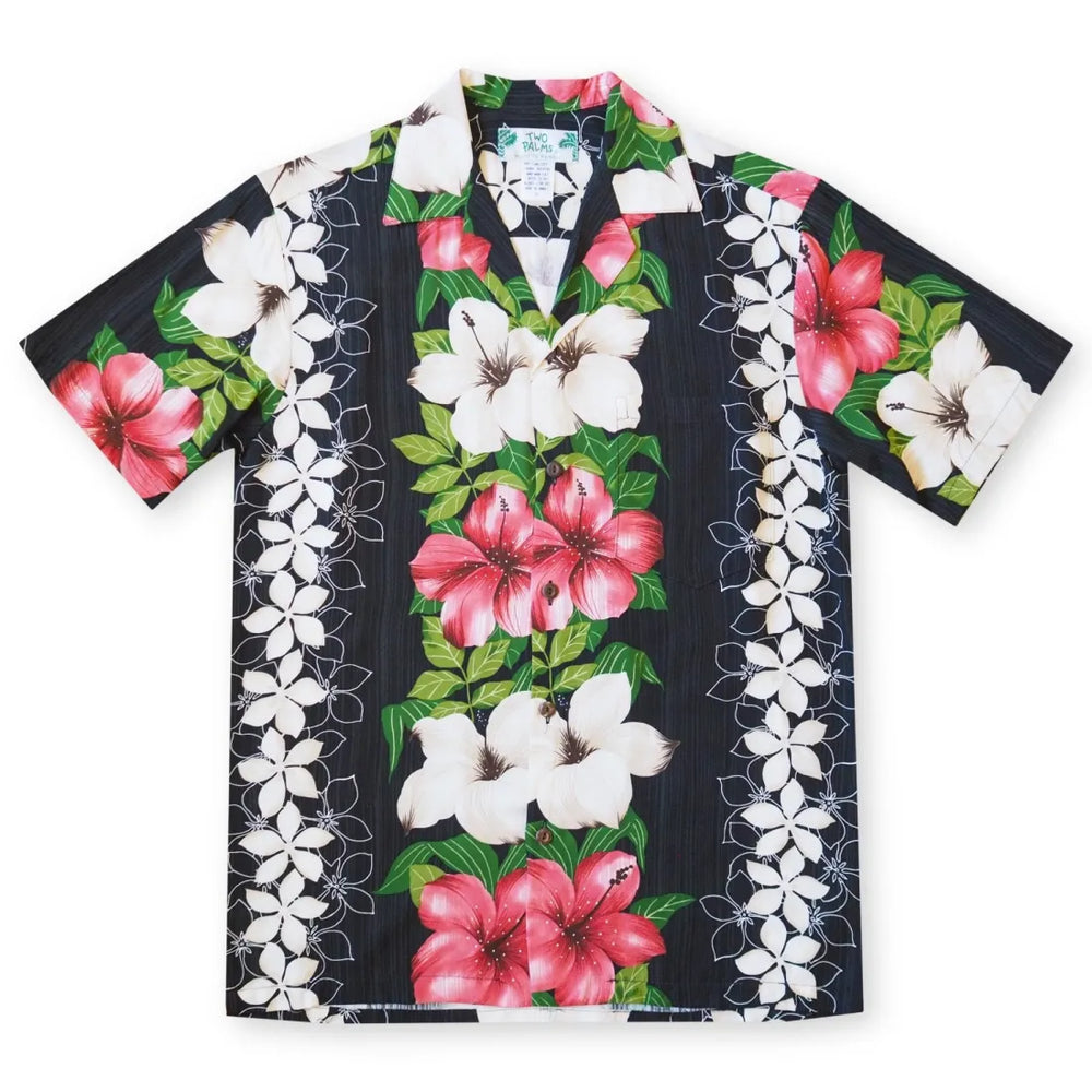 Vintage Aloha Black Hawaiian Rayon Shirt - Made in Hawaii