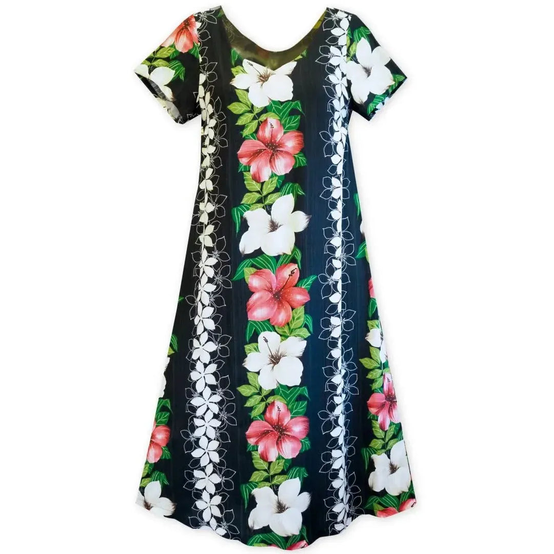 Stunning Vintage Aloha Nalani Hawaiian Dress M / Black Stunning Vintage Aloha Nalani Hawaiian Dress M / Black