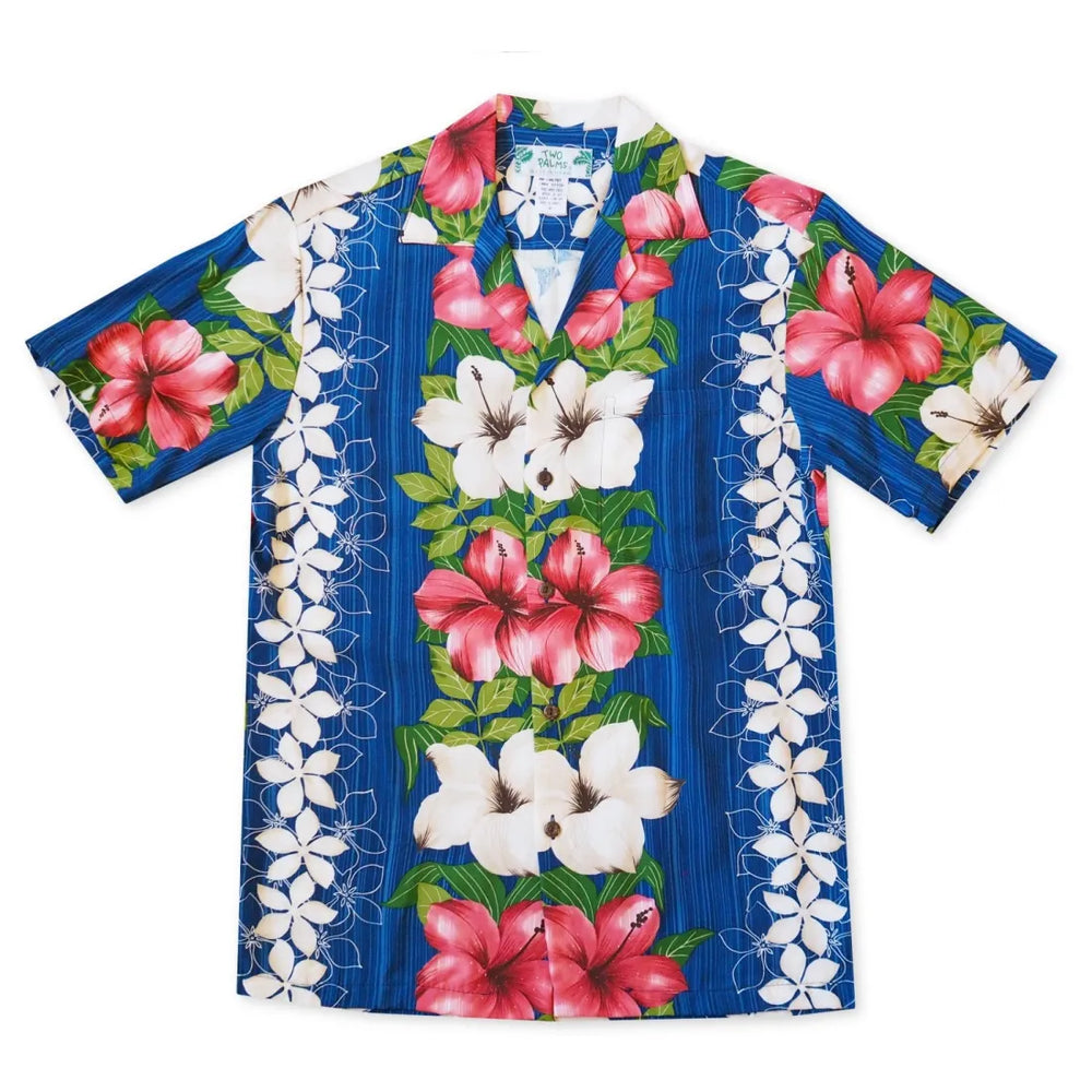 Vintage Aloha Blue Hawaiian Rayon Shirt - Made in Hawaii