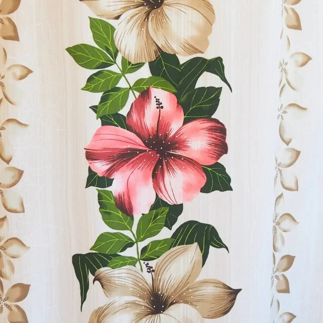 Vintage Aloha Cream Nalani Hawaiian Dress Made in Hawaii
