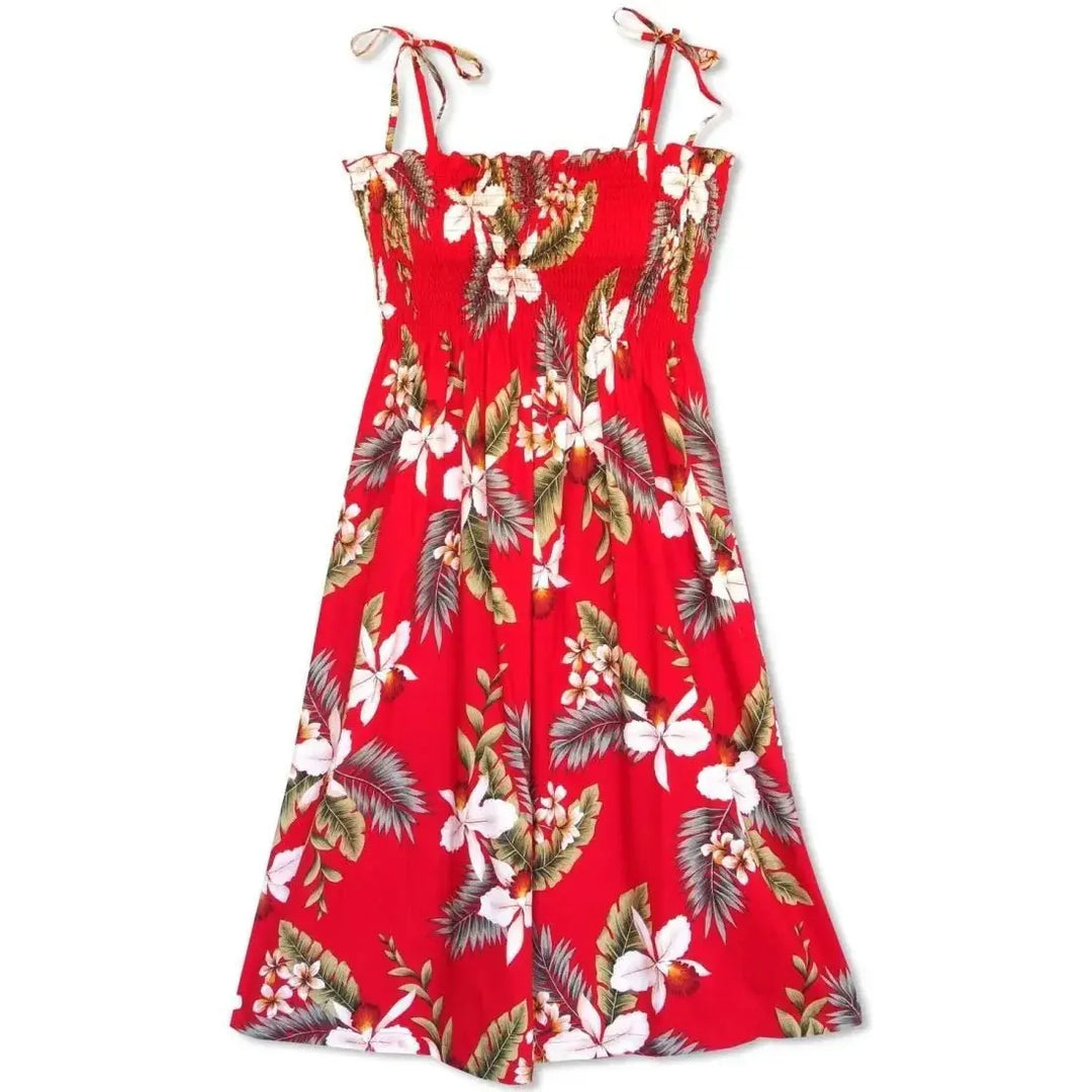 Volcanic Red Moonkiss Hawaiian Dress - Made in Hawaii