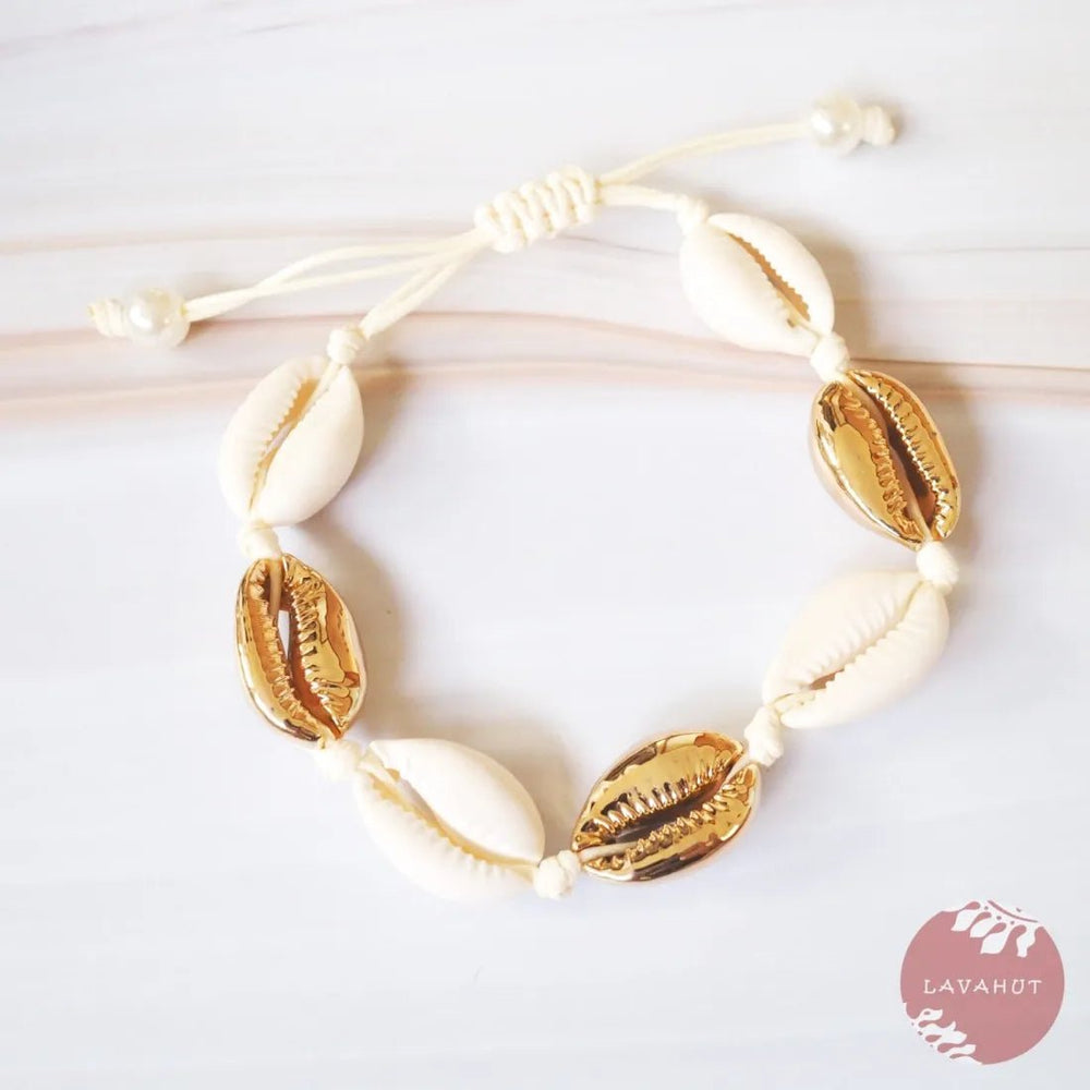 Waimea Cowry Gold Hawaiian Bracelet – Authentic Hawaiian Necklaces by Lavahut
