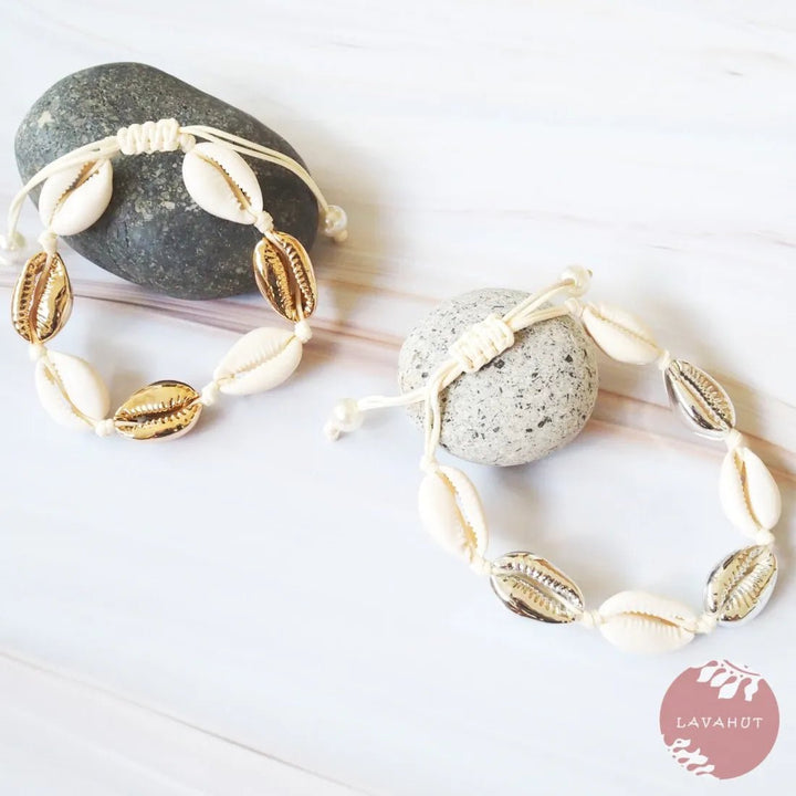 Waimea Cowry Gold Hawaiian Bracelet – Authentic Hawaiian Necklaces by Lavahut