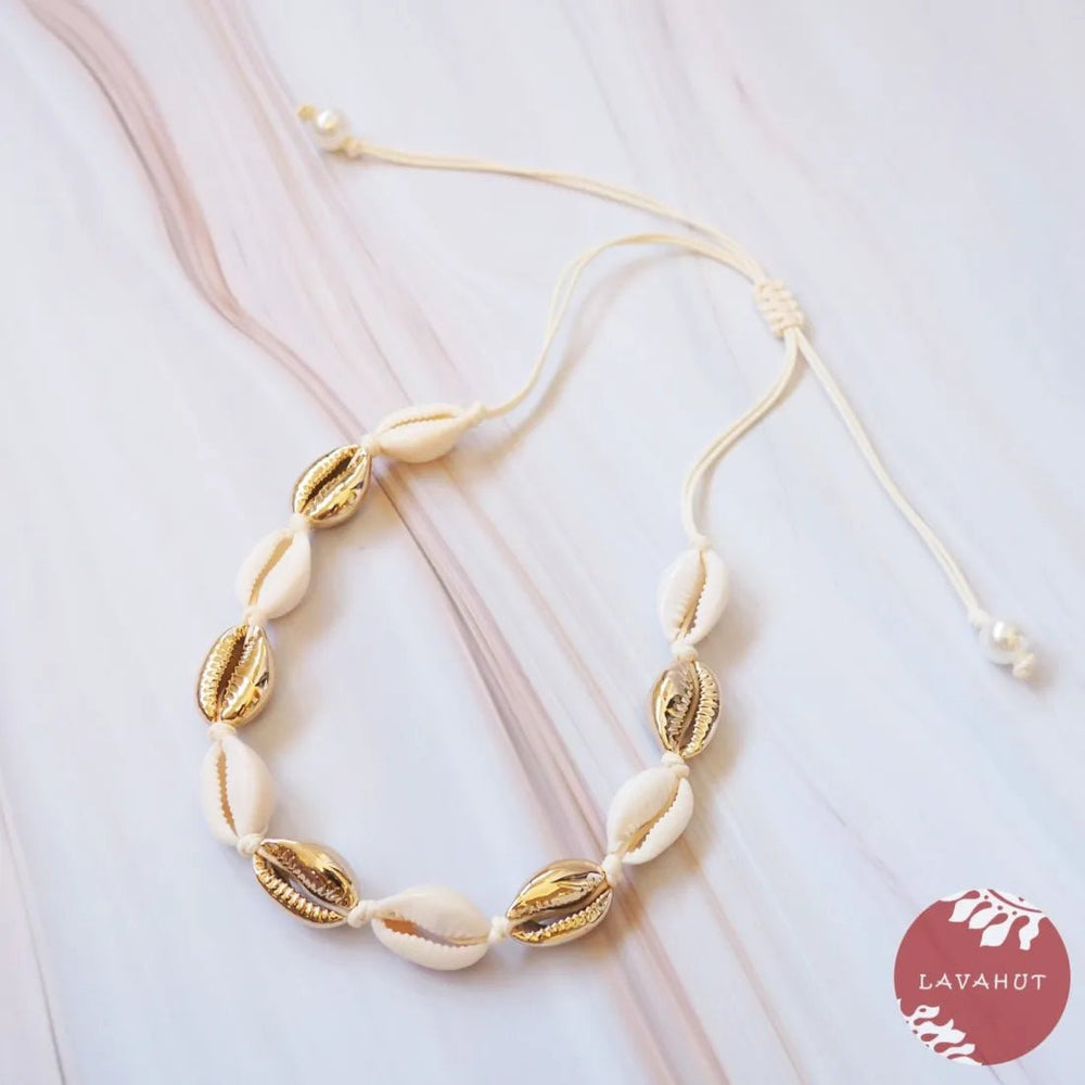 Waimea Cowry Gold Hawaiian Necklace – Authentic Hawaiian Necklaces by Lavahut