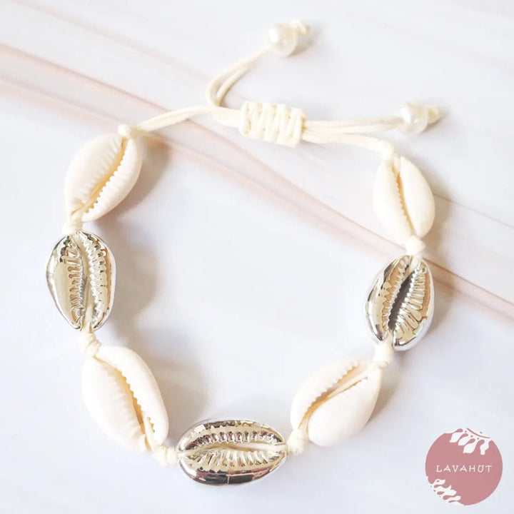 Waimea Cowry Silver Hawaiian Bracelet – Authentic Hawaiian Bracelet by Lavahut