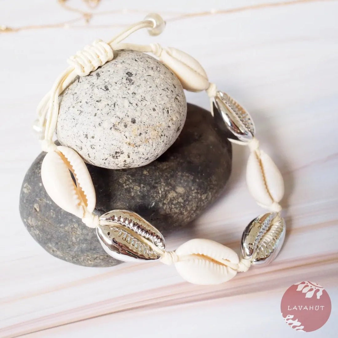 Waimea Cowry Silver Hawaiian Bracelet – Authentic Hawaiian Bracelet by Lavahut
