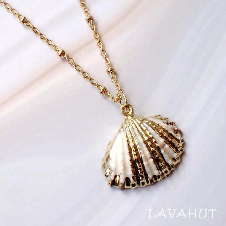 White Ark Seashell Hawaiian Pendant Necklace - Made in Hawaii