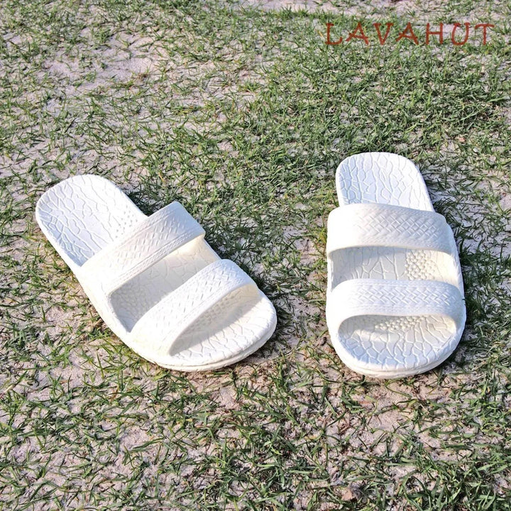 White Classic Jandals® - Pali Hawaii Sandals - Made in Hawaii