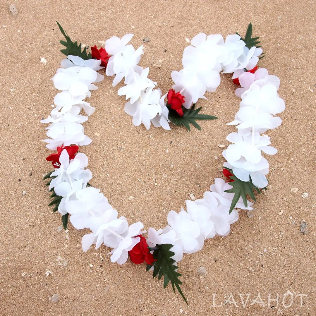 White Hawaiian Keiki Flower Lei - Made in Hawaii