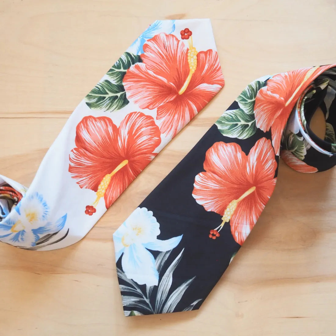 White Ke’e Hawaiian Necktie - Made in Hawaii