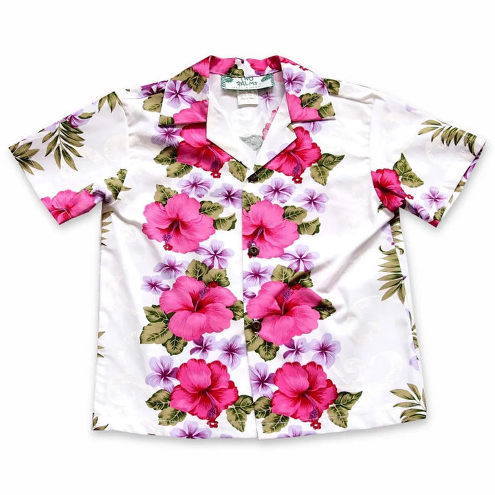 White Mist Hawaiian Boy Shirt - Made in Hawaii