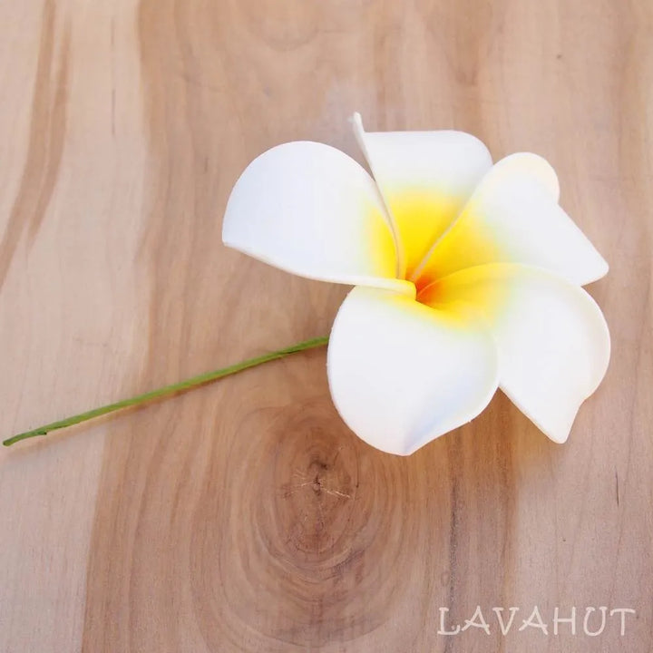 White Plumeria Flower Ear Stick - Made in Hawaii