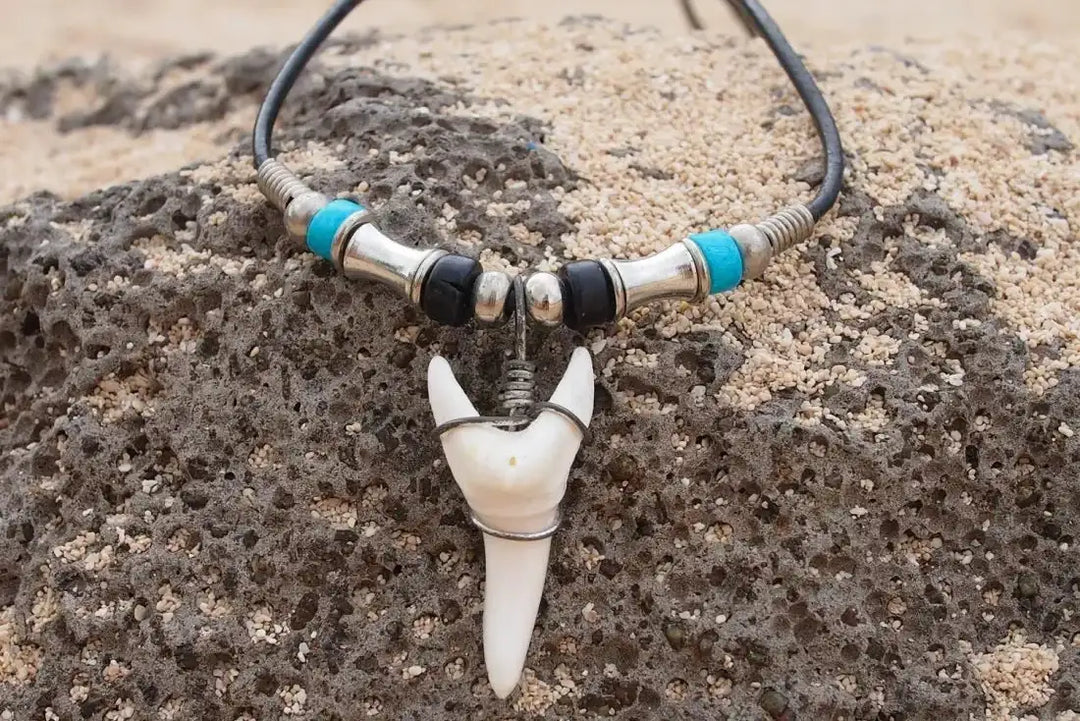 Shark Tooth Hawaiian Pendant Necklace - Made in Hawaii
