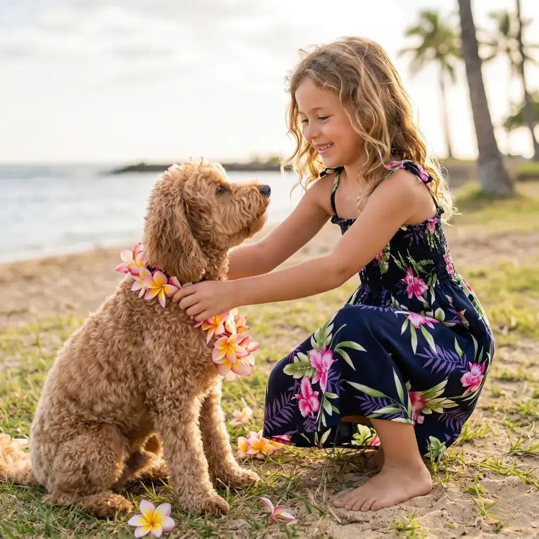 Midnight Black Sunkiss Hawaiian Girl Dress - Made in Hawaii