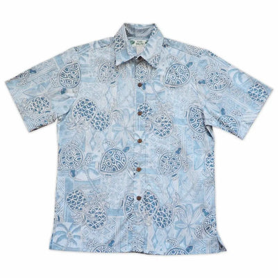 Blue Kaena Hawaiian Reverse Shirt - s / Blue - Men’s Shirts