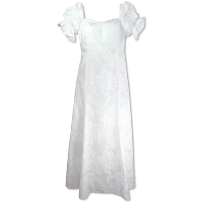 Punahou White Aikane Hawaiian Wedding Dress - s / White - Women’s Dress