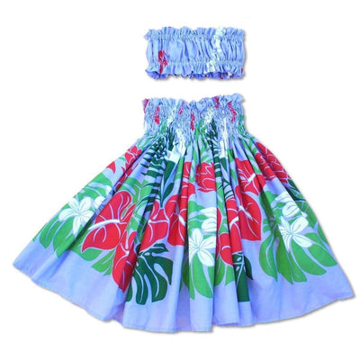 Sweetie Purple Girl’s Pau Hawaiian Hula Skirt Set - Girl’s Pau Hula Skirt